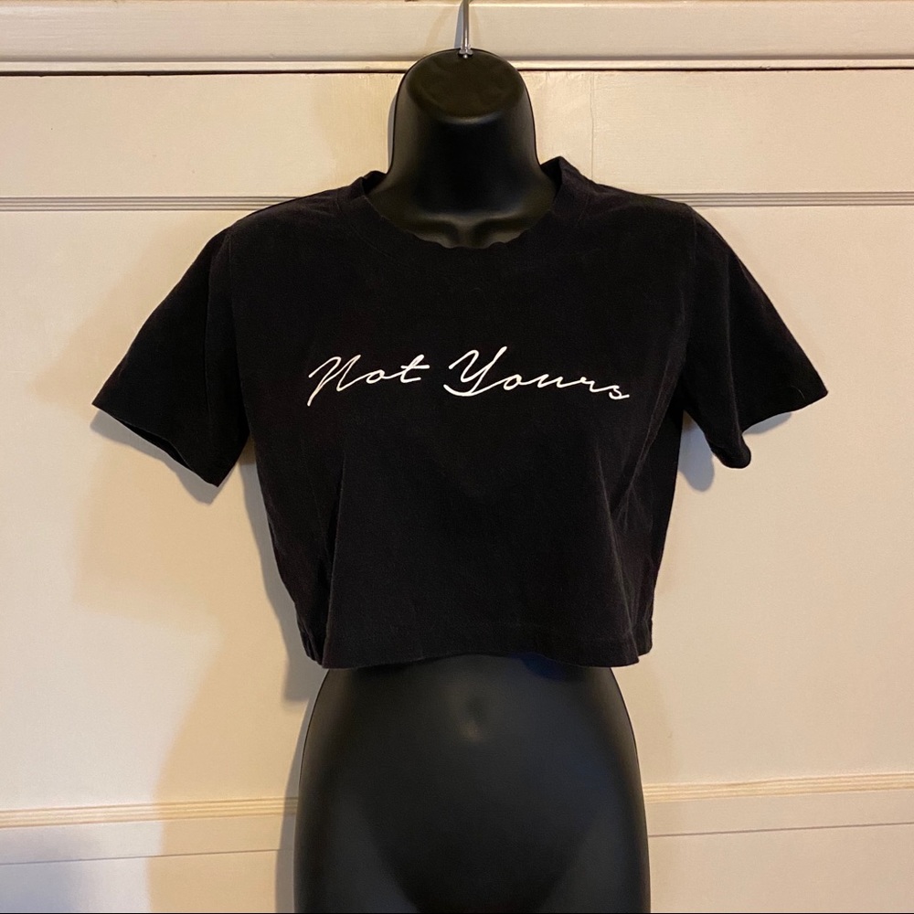RARE Betty and Veronica Black “Not Yours” CropTop S